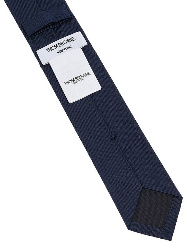 Men's Grosgrain Stripe Tie Dark Navy - THOM BROWNE - BALAAN 7