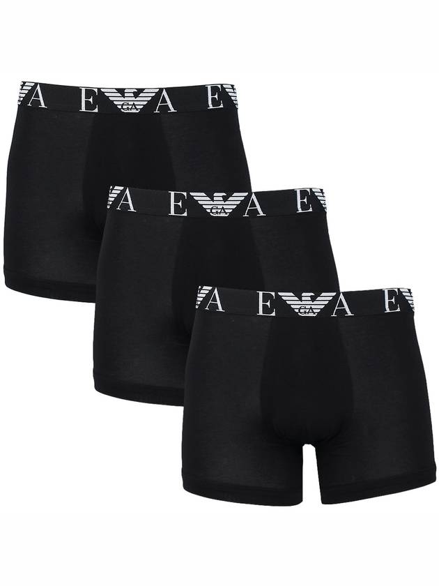 Logo Band Briefs 3 Pack Black - EMPORIO ARMANI - 2