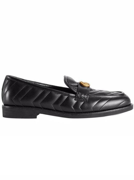 Double G Matelasse Leather Loafers Black - GUCCI - BALAAN 1