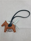 Rodeo PM Charm Key Holder Brown - HERMES - BALAAN.