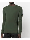 Wappen Patch Crew Neck Ribbed Wool Knit Top Green - STONE ISLAND - BALAAN 3