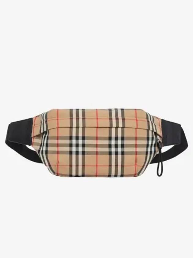 Medium Vintage Check Bonded Cotton Belt Bag Beige - BURBERRY - BALAAN 2