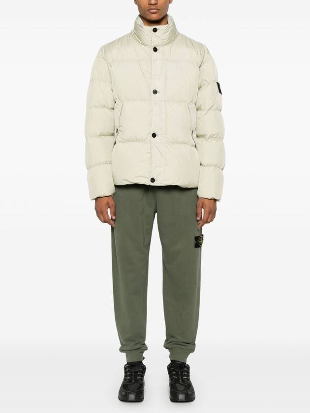 Garment Dyed Crinkle Reps Down Padding Beige - STONE ISLAND - BALAAN 4