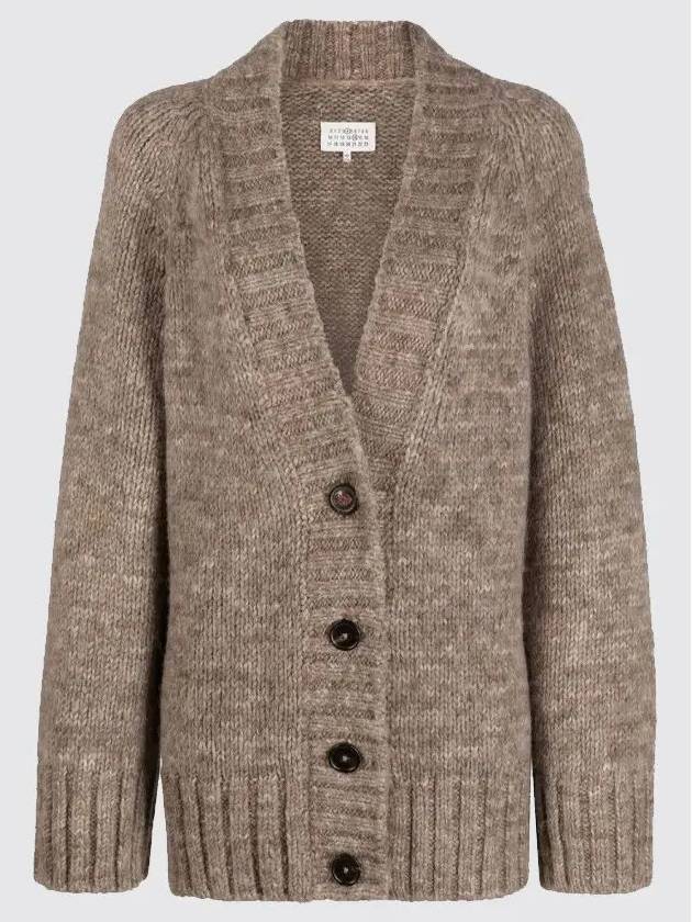 Botanical Dyed V-Neck Knit Cardigan Brown - MAISON MARGIELA - BALAAN 2