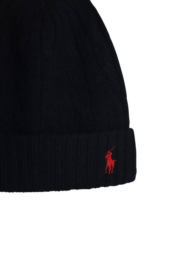 Cable Knit Beanie Navy - POLO RALPH LAUREN - BALAAN 4