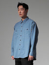 Big pocket overfit nylon shirt blue - CODE I'M - BALAAN 2