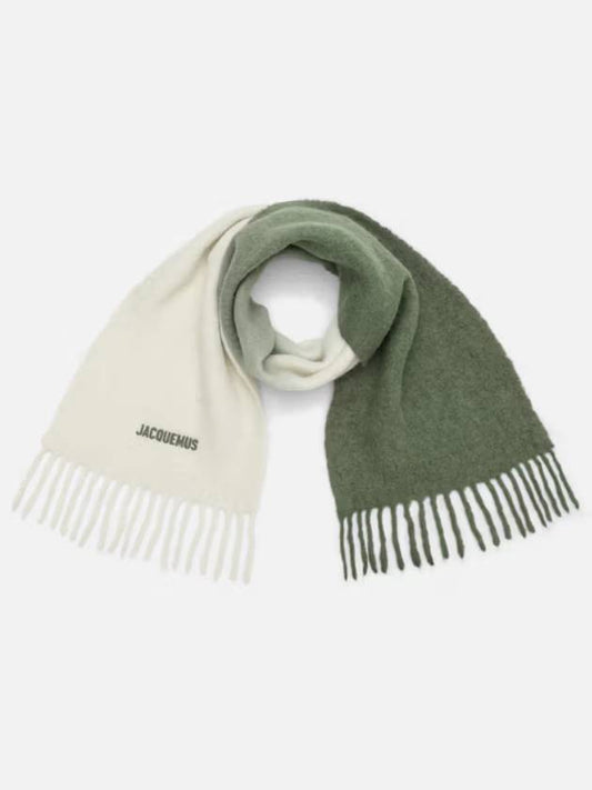 L'echarpe Moisson Embroidered Logo Alpaca Wool Muffler Khaki - JACQUEMUS - BALAAN 2