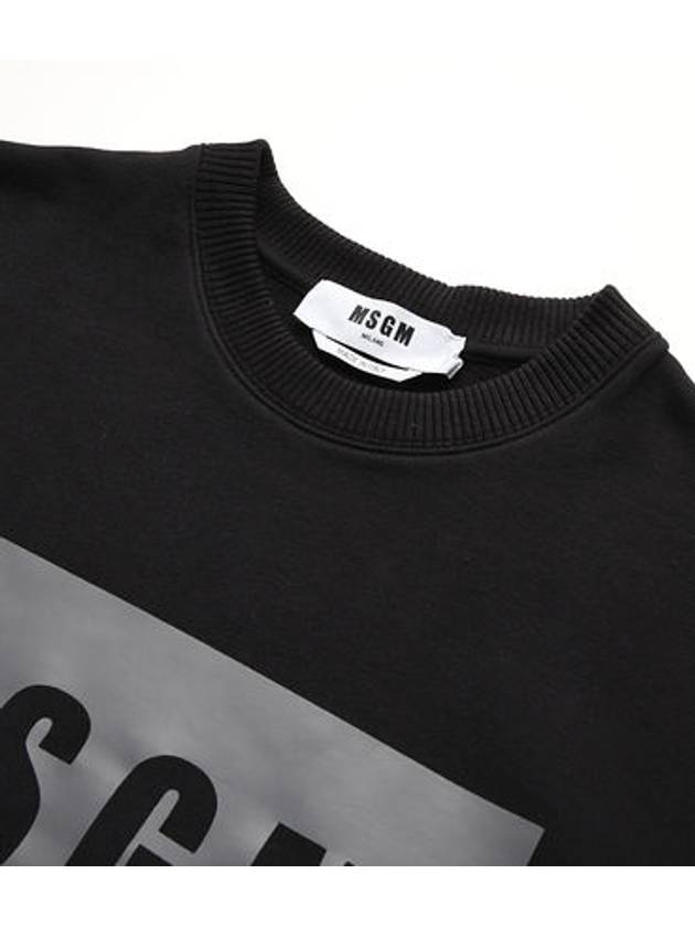 Box Logo Cotton Sweatshirt Black - MSGM - BALAAN 3