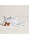 Bouncing Sneakers Calfskin Suede Goatskin Blanc - HERMES - BALAAN 3