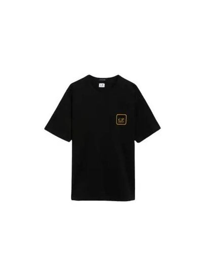 Mercerized Jersey Logo Graphic Short Sleeve T-Shirt Black - CP COMPANY - BALAAN 2