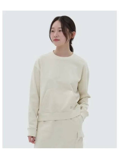 Land Women s Semi Crop Sweatshirt Butter Ivory S24SWFHT51 - SNOW PEAK - BALAAN 1