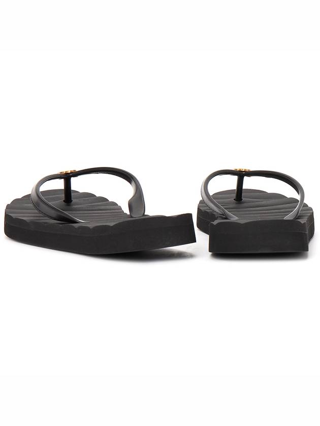 Kira Logo Flip Flops Black - TORY BURCH - BALAAN 7