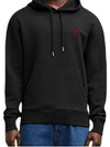 Red Heart Logo Classic Cotton Hoodie Black - AMI - BALAAN 4