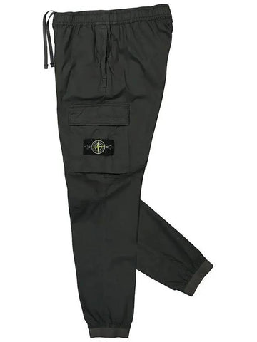 Stretch Cotton Tela Paracadute Cargo Straight Pants Dark Grey - STONE ISLAND - BALAAN 2