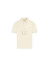 Men's Cassandre Cotton Polo Shirt Beige - SAINT LAURENT - BALAAN 2