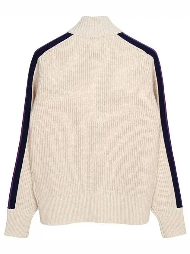 Crew Neck Cardigan Oatmeal Melange - ACNE STUDIOS - BALAAN 3