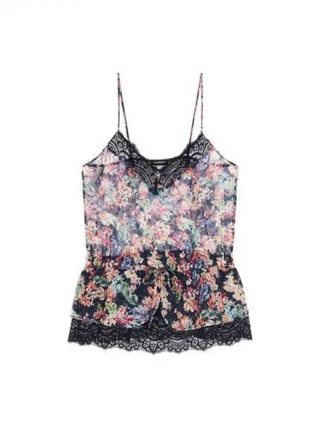 UNDERWEAR Women s Flower Print V neck Camisole Marine 271205 - EMPORIO ARMANI - BALAAN 1