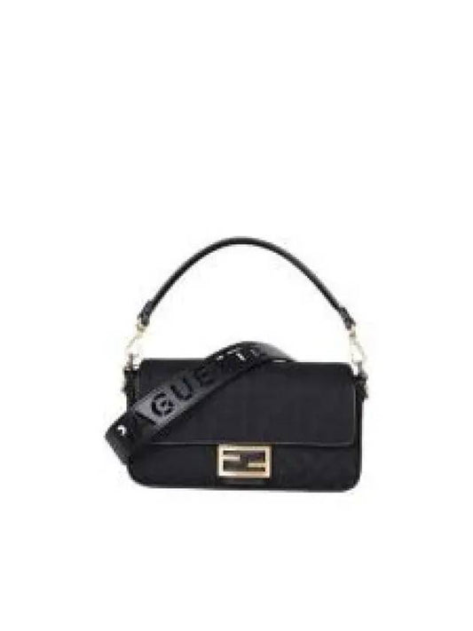 FF Canvas Baguette Shoulder Bag Black - FENDI - BALAAN 2