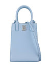 Micro Grainy Leather Francis Tote Bag Pale Blue - BURBERRY - BALAAN 2