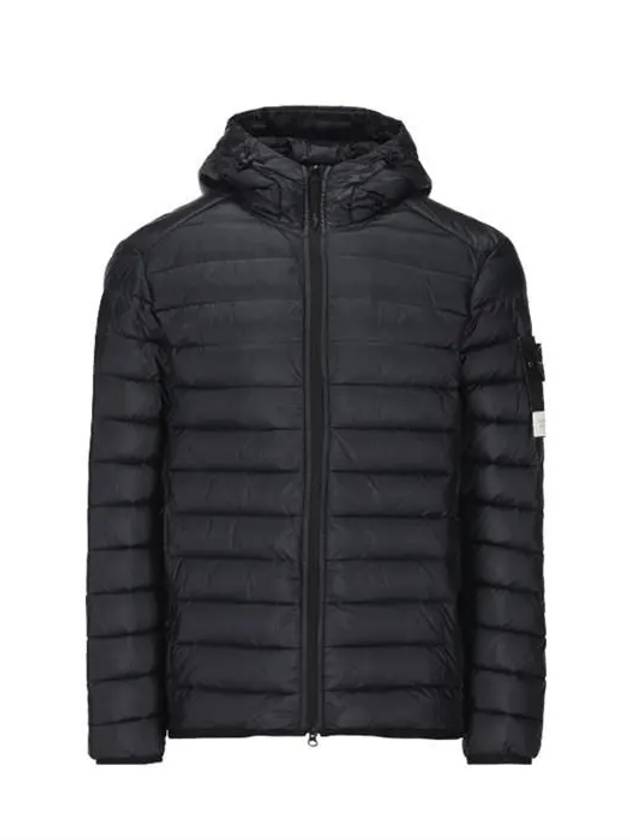 Loom Woven Chambers R-Nylon Down-TC Light Hoodie Down Jacket Black - STONE ISLAND - BALAAN 2