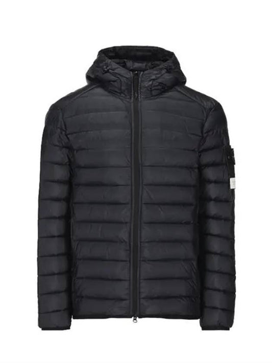 Loom Woven Chambers R-Nylon Down-TC Light Hoodie Down Jacket Black - STONE ISLAND - BALAAN 2