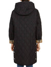 Women's Diamond Quilted Hoodie Single Coat Black - BURBERRY - BALAAN 8