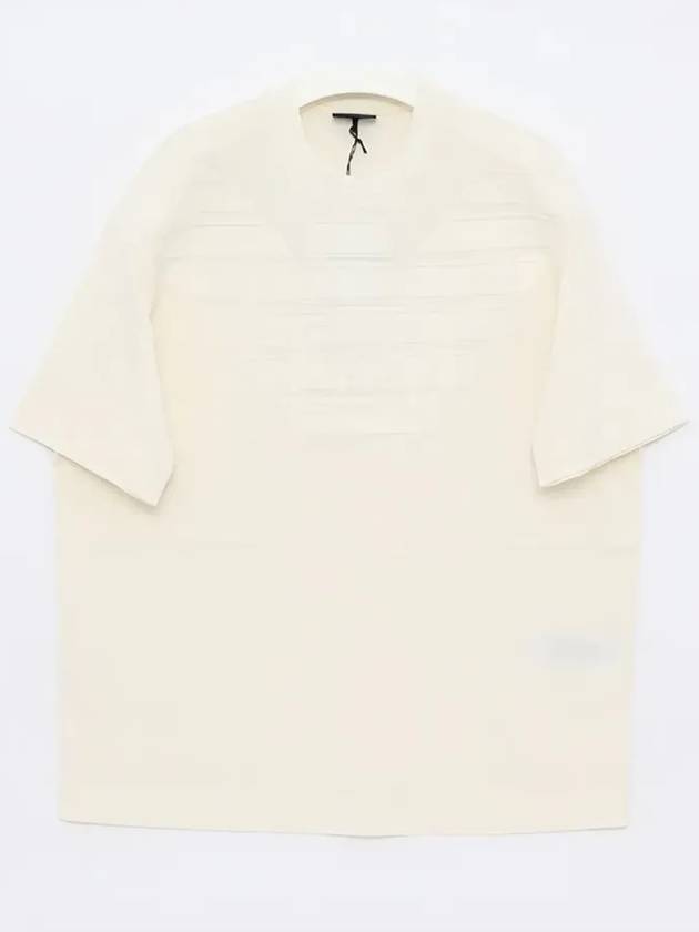 Heavy Jersey Logo Short Sleeve T-Shirt White - EMPORIO ARMANI - BALAAN 3