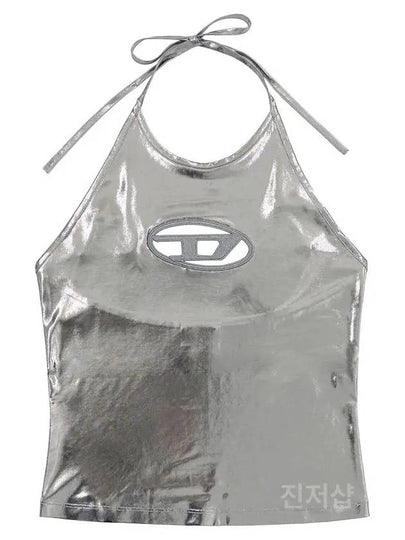 T-Salila-Od Logo Tank Sleeveless Silver - DIESEL - BALAAN 2