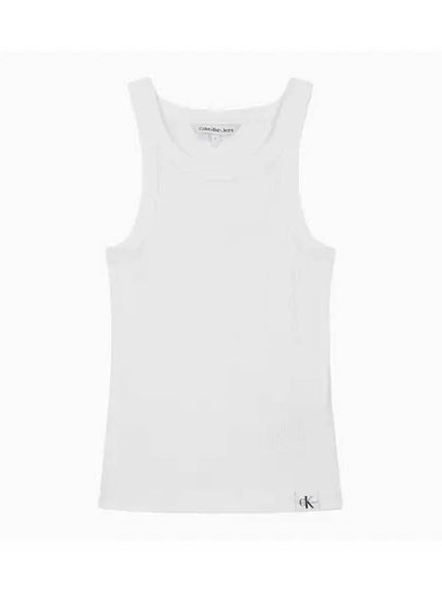 Jeans Rib Woven Sleeveless White - CALVIN KLEIN - BALAAN 2