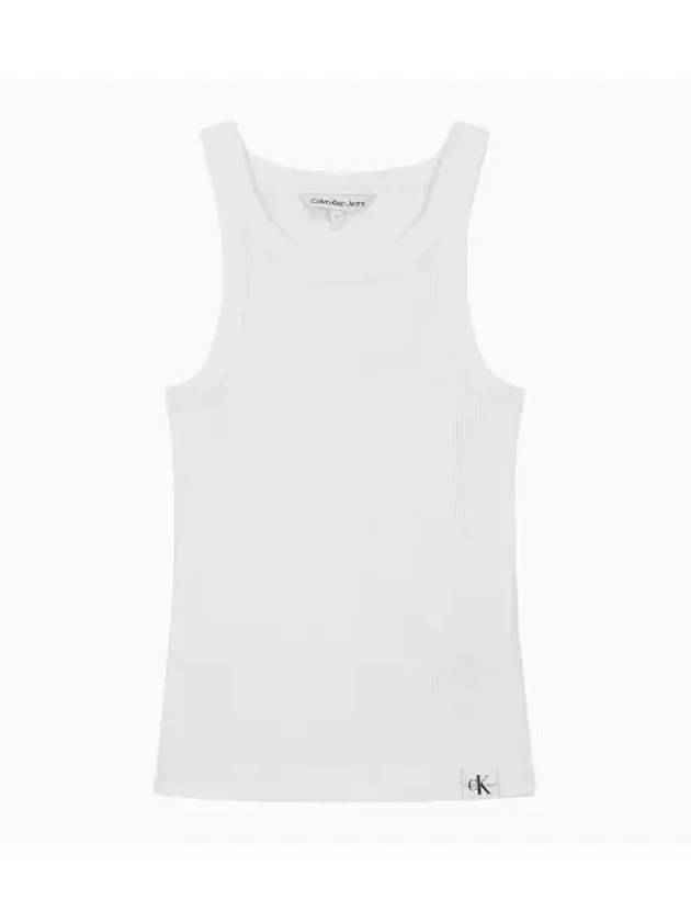 Jeans Rib Woven Sleeveless White - CALVIN KLEIN - BALAAN 2