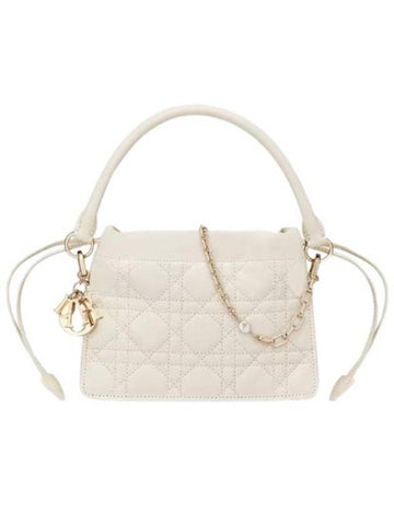 Lady Dior Milly Mini Tote Bag Pastel Latte - DIOR - BALAAN 1