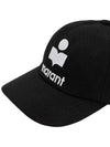 Tyron Logo Cotton Ball Cap Black - ISABEL MARANT - BALAAN 5