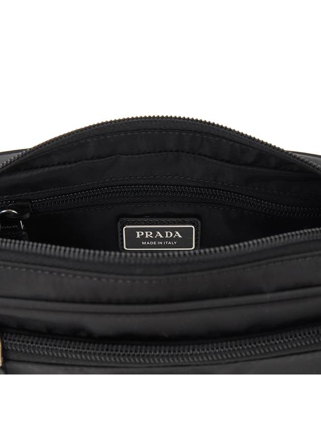 Re-Nylon And Saffiano Leather Belt Bag Black - PRADA - BALAAN 9