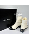 CC logo twotone buckle leather white ankle boots short boots 365 G38067 - CHANEL - BALAAN 6