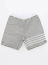 4 Bar Stripe Track Shorts Grey - THOM BROWNE - BALAAN 4