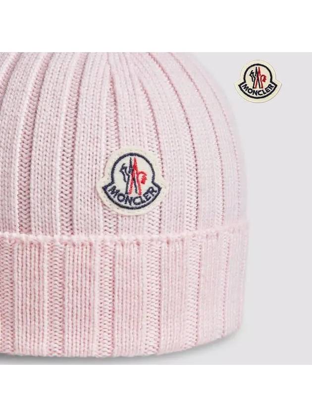 Baby Wool Beanie Light Pink 3B00002 M1131 506 - MONCLER - BALAAN 4