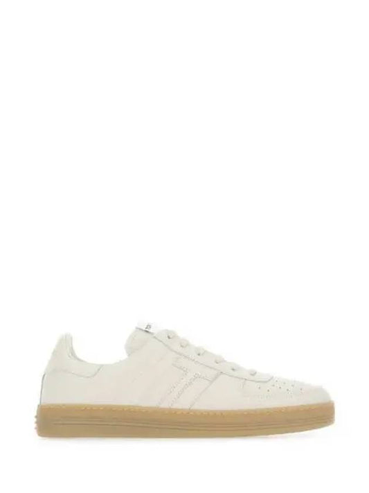 Logo Leather Low-Top Sneakers White - TOM FORD - BALAAN 2