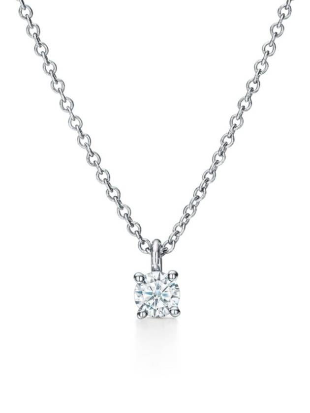 Solitaire Diamond Necklace Platinum - TIFFANY & CO. - BALAAN 2