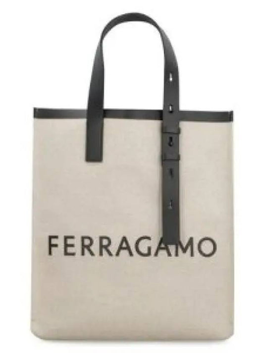 Salvatore Signature Tote Bag Natural Black - SALVATORE FERRAGAMO - BALAAN 2