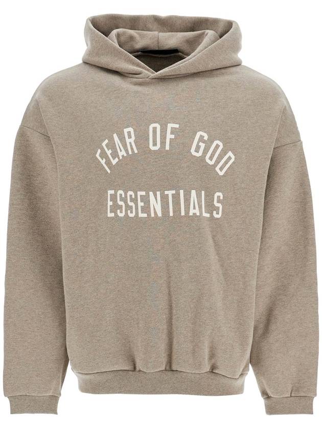 Logo Fleece Hood Heather Grey - FEAR OF GOD - BALAAN 1