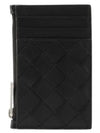 Intrecciato Zipped Card Case Black - BOTTEGA VENETA - BALAAN 2