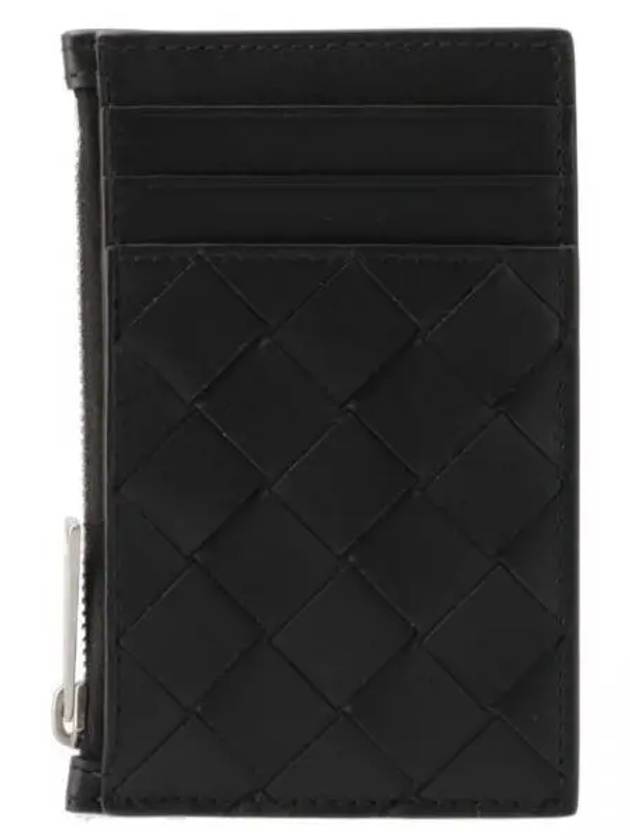 Intrecciato Zipped Card Case Black - BOTTEGA VENETA - BALAAN 2