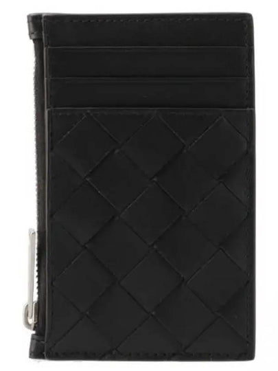 Intrecciato Zipped Card Case Black - BOTTEGA VENETA - BALAAN 2