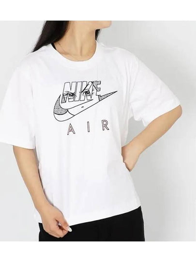 Women's Boxy Sportswear Short Sleeve T-Shirt White - NIKE - BALAAN 2