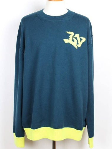 Signature LV Logo Knit Navy XL - LOUIS VUITTON - BALAAN 1