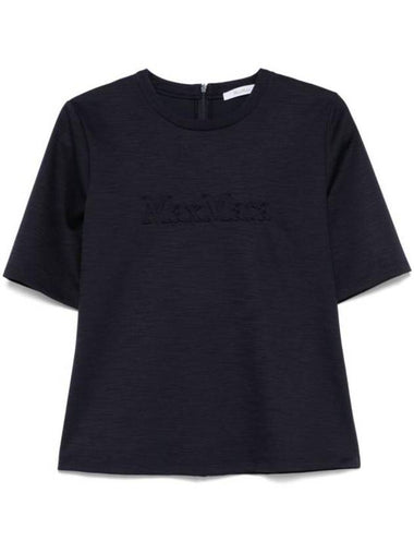 Crew Neck Short Sleeve T-Shirt Navy - MAX MARA - BALAAN 1