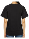 Lips Embroidered Logo Short-Sleeved T-Shirt Black - ISABEL MARANT - BALAAN 7