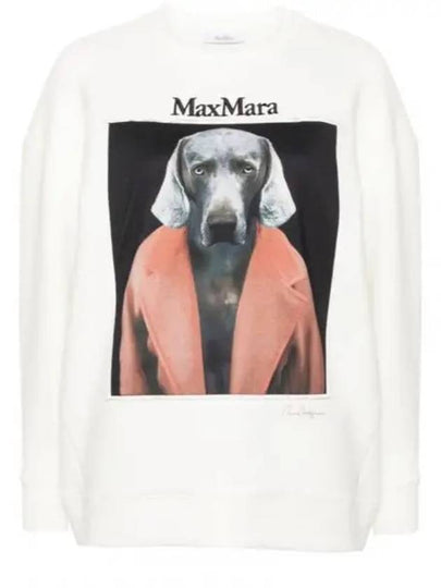 Bacco Embroidered Logo Sweatshirt White - MAX MARA - BALAAN 2