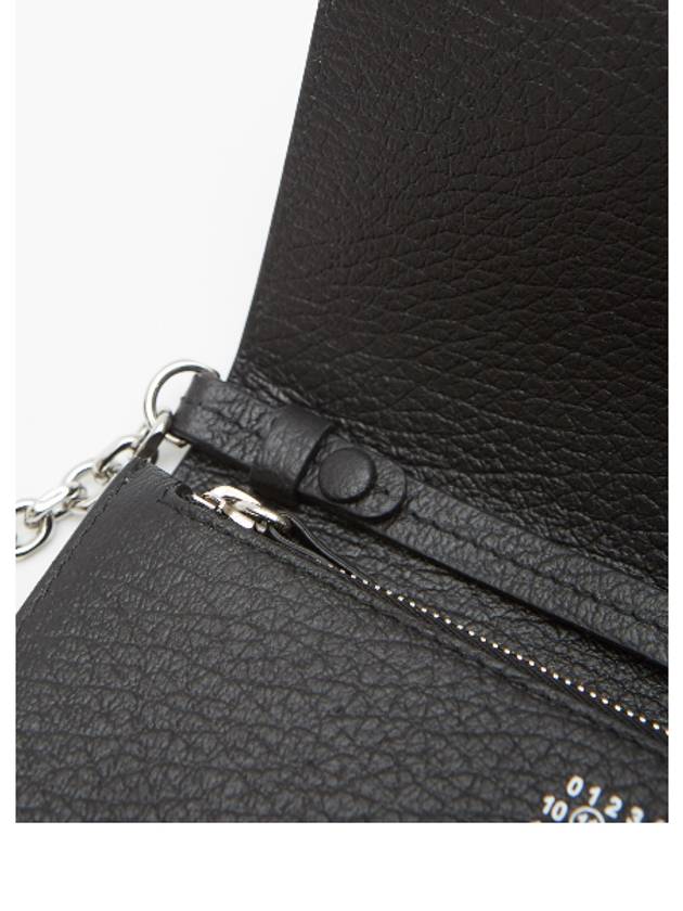 Large Bovine Leather Stitch Chain Cross Bag Black - MAISON MARGIELA - BALAAN 5