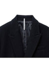 Heavy Wool Double Breasted Half Coat Black - NOIRER - BALAAN 4